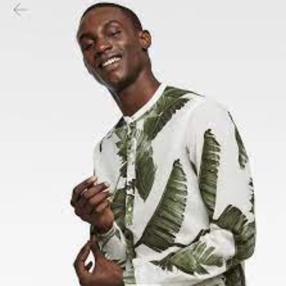 Zara Other - Zara tropical print long sleeve shirt relaxed XL